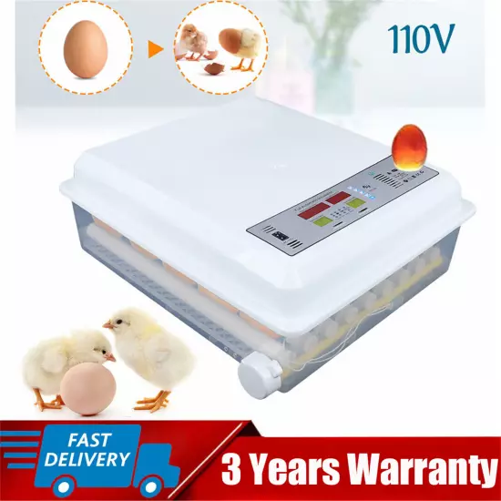 64 Digital Eggs Incubator Egg Hatcher With Temperature Control Automatic Turner