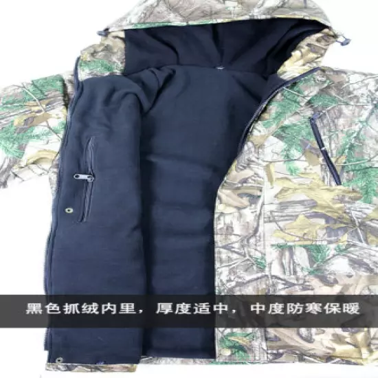 Ghiliie Suit Winter Real Tree Camouflage Jacket Pants Hunting Fishing Clothing