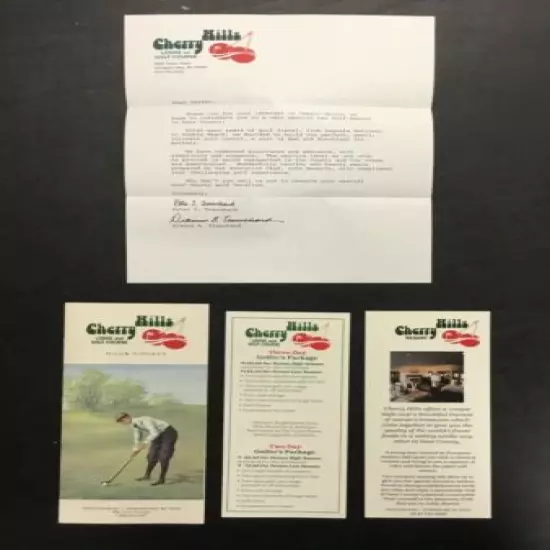 Rare Vintage Cherry Hills Lodge & Golf Course Brochure Letter Door County, WI