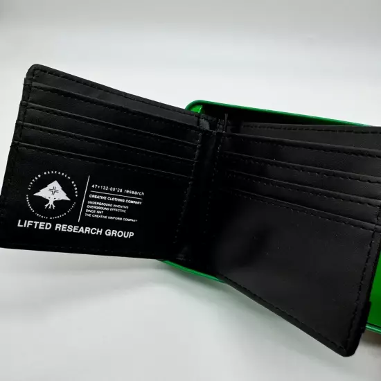 LRG Lifted Research Group Black Bifold Men’s Black Wallet Brand New