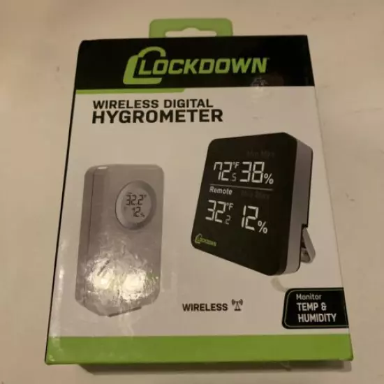 Lockdown 1116792 Wireless Hygrometer Black