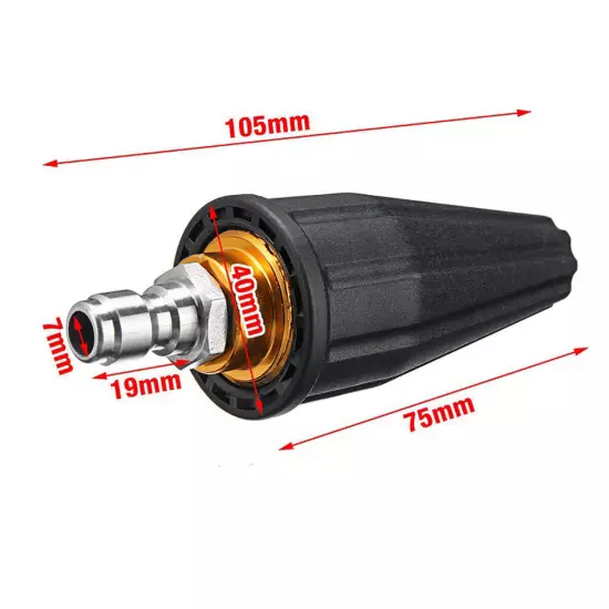 1/4" High Pressure Fast Washer Rotating Turbo Nozzle Spray Tip Power 4000PSI