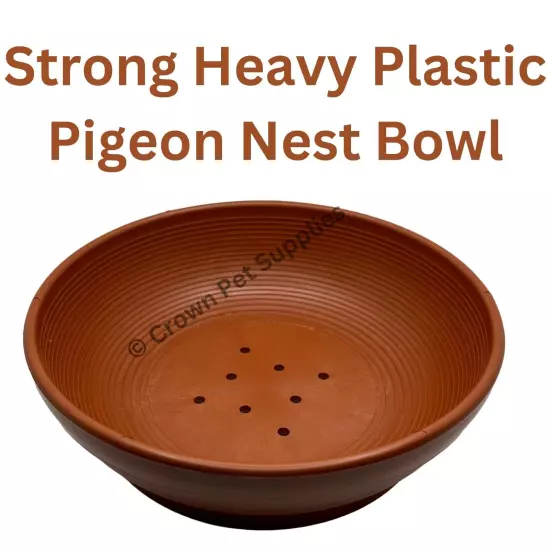 6 X Plastic Nesting Bowls & Nest Mats Breeding Hatching Box For Pigeons Quails