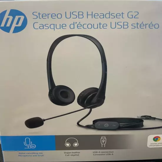 HP G2 Headset USB-A Stereo Wired On Ear 428H5AA