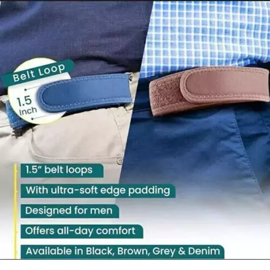 New 4Pcs Belt Bro Titan No Buckle Elastic Belt — Fits 1.5 Inch Belt Loops