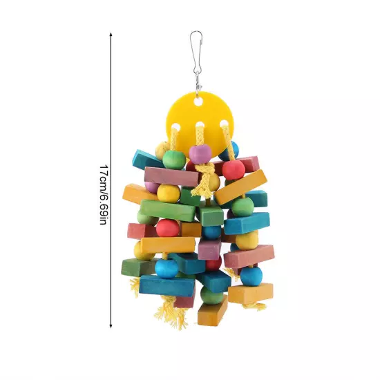 Parrot Toy Bird Toys Hanging Wooden Toy Parrot Swing Suitable for Parrots and