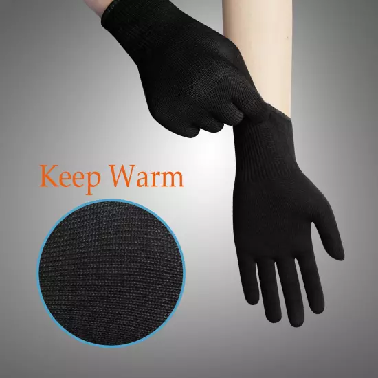 EvridWear Men Women Merino Wool Knit Liner Gloves Finger/Fingerless/Touchscreen