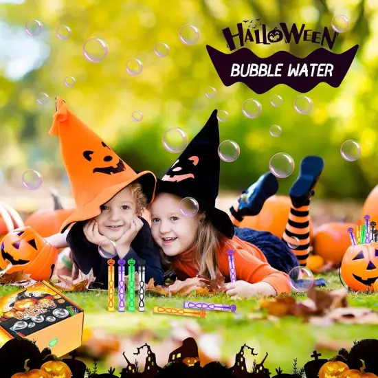 60 Pack Halloween Bubble Wands, Mini Toys for Party Favors,... 