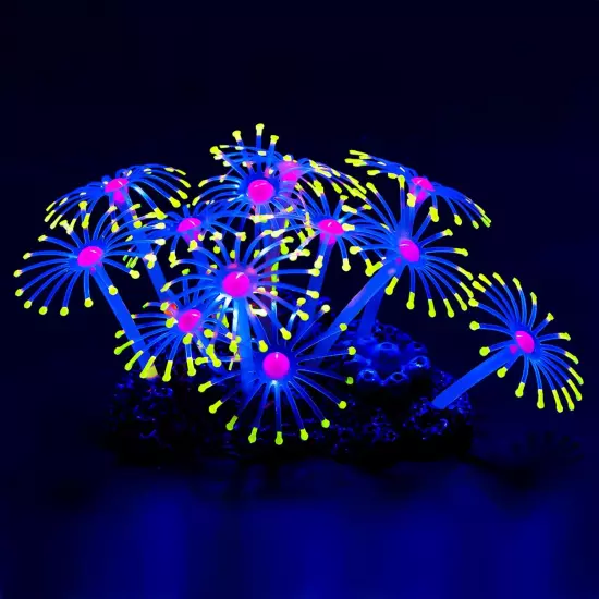 Glowing Effect Artificial Coral Plant for Fish Tank, Decorative Aquarium Ornamen