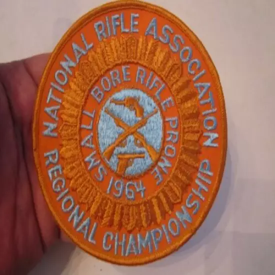 1964 NATIONAL RIFLE ASSOC. SMALL BORE RIFLE PRONE PATCH - CHAMPION - TUB BN12