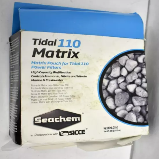 SeaChem Tidal 110 Matrix Pre Bagged High Capacity Premium Biofilter Media 500mL