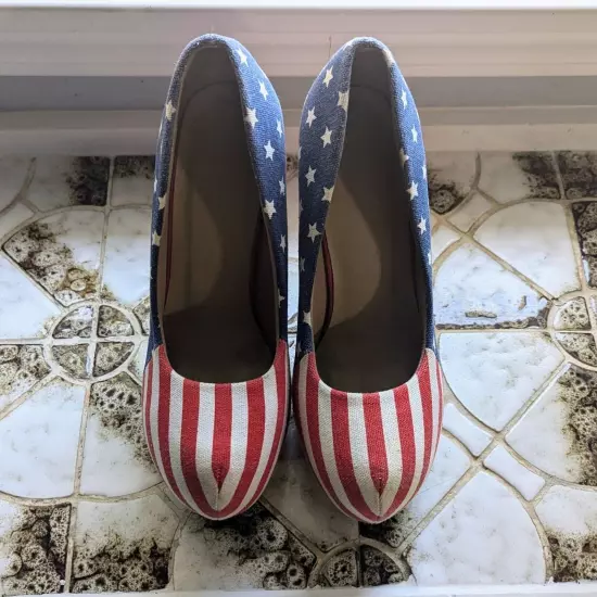 American Flag High Heels