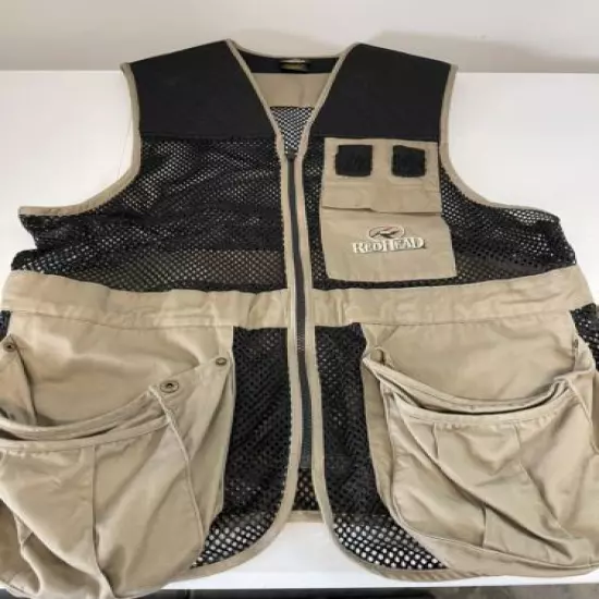 Men’s RedHead Mesh And Canvas Sleeveless Hunting Field Vest Size Medium