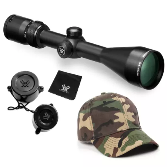 Vortex Optics Diamondback 3.5-10x50 Riflescope Dead-Hold BDC MOA with Hat Bundle