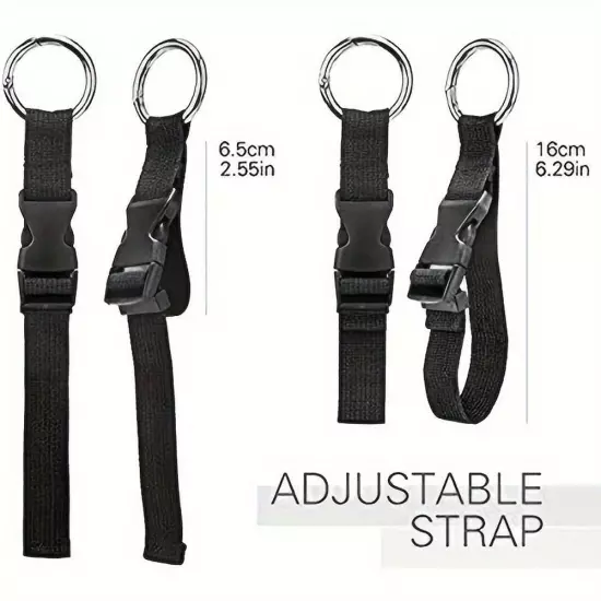 Luggage Strap Coat Holder Gripper Backpack Circle Hook Adjustable Belt Travel~