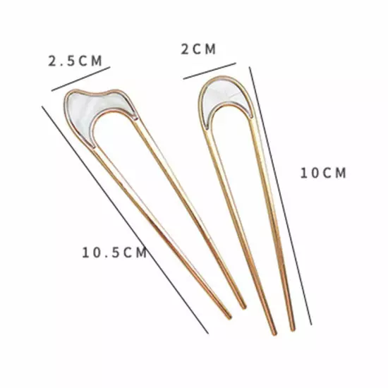 U Shaped Hair Pin Stick Meatball Hair Clips Hairstyle Women Girl Headdress Plugต