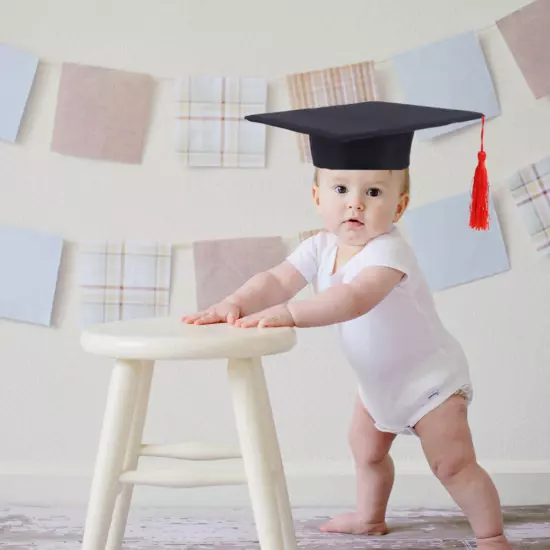  Graduation Cap Headband Infant Photoshoot Outfits Newborn Costume Hat