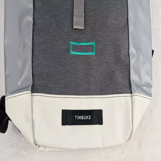 Timbuk2 Tuck Pack Roll Top Backpack Reflective Gray White Top Load NWOT