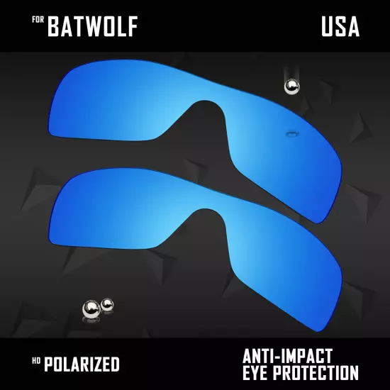 Anti Scratch Polarized Replacement Lenses for-Oakley Batwolf OO9101 Options