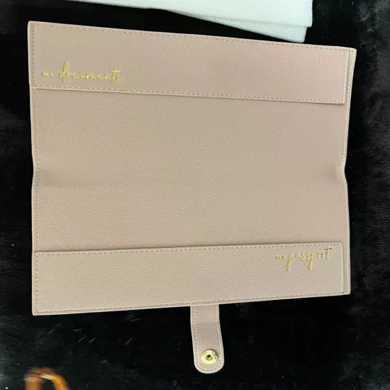 Katie Loxton Pink Leather Passport & Documents & Luggage Tag NEW 9"x 5"