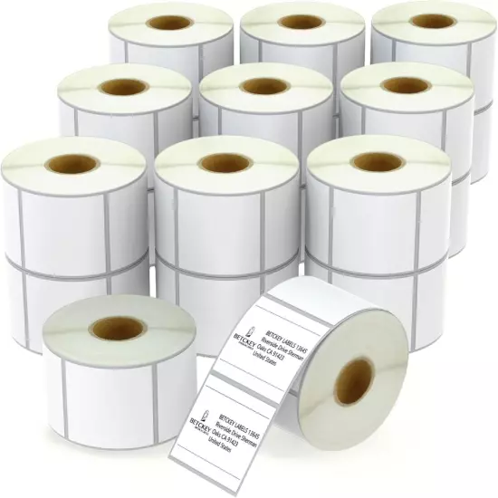 BETCKEY - 2.25" x 2" (57 mm x 51 mm) Multipurpose & 2.25 in x 2 in, 20 Rolls 