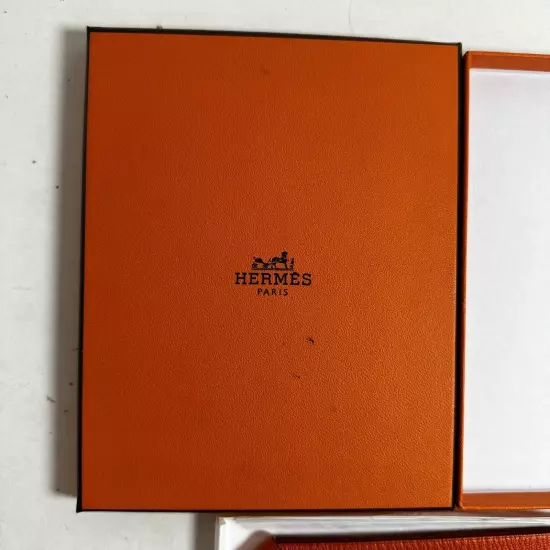 Hermes Tarmac Men's Orange Epsom Leather Passport Holder Wallet With Receipt