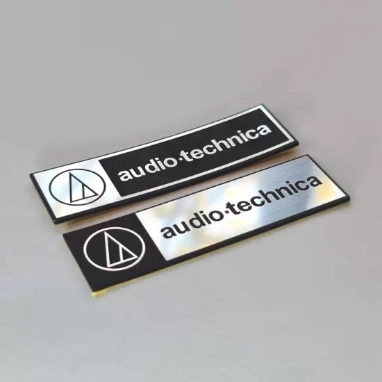 Audio Technica - Sticker Case Badge Decal - Chrome Reflective - Two Emblems