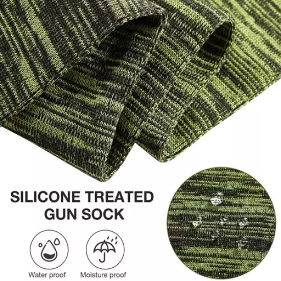 Silicone Treated Cover Gun Case Sock Protection Storge Sleeve Up To 54" Green