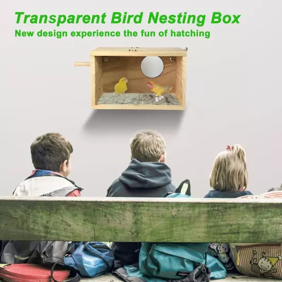 Parakeet Nesting Box, Transparent Bird Box Bird Nests for Cages Nest Box with...