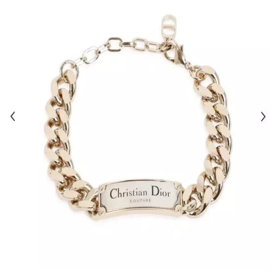 Christian Dior Homme Logo Engraved Chain Link Bracelet