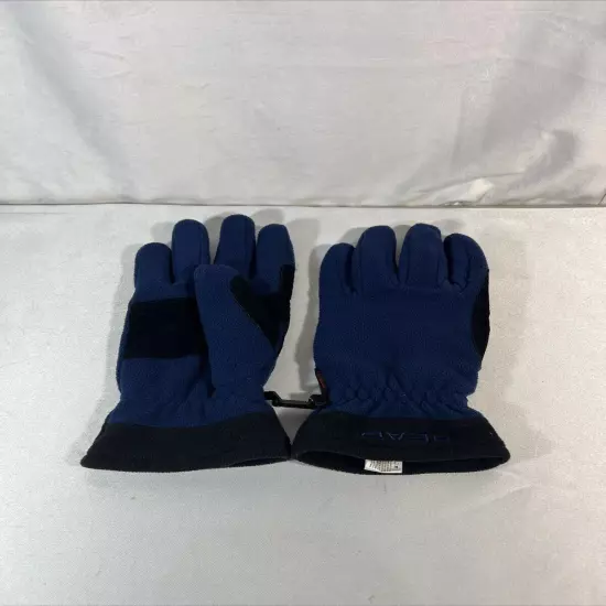 Head Men's Winter Gloves Insulated 100% Polyester Size Large Black Blue