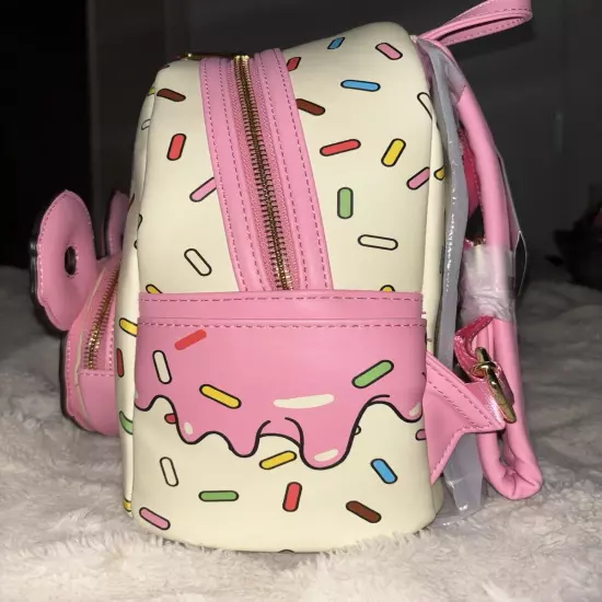 Loungefly Disney Minnie Mouse Disney Eats Donut Mini Backpack & Ears Bundle NWT