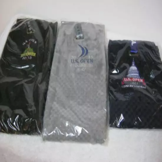 Golf US Open Three " New" In Packages Golf Towels. 2011,2013 & 2015, Must See