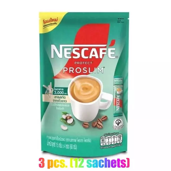 Nescafe Protect Proslim Instant 3 1 Coffee Fiber Slim Diet Weight Control No Fat