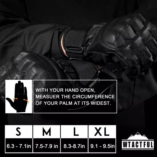 WTACTFUL Rubber Guard Tactical Gloves for Men Touchscreen Airsoft Motorcycle ...