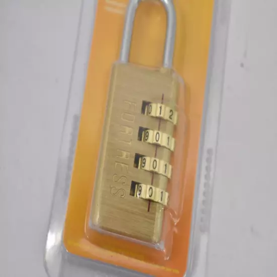 Fortress Resettable Combination 4 Dial Luggage Lock 7.2" H x 1-3/16" W Security