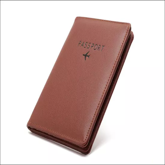 RFID Blocking Slim Leather Travel Passport Wallet ID Card Case Cover Holder US