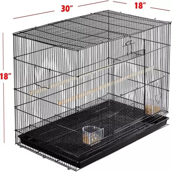 Lot of 4 Large 30" Flight Bird Breeding Cage Canary Aviary Lovebird Budgie Finch