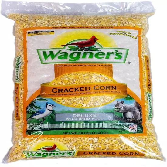 Wagner's 18542 Cracked Corn Wild Bird Food, 10-Pound Bag-US