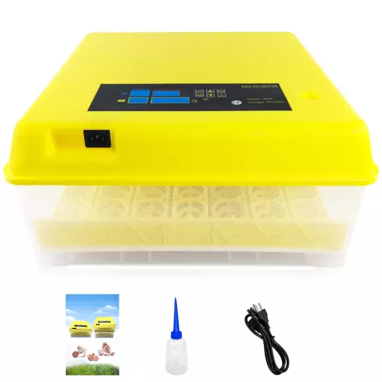 48/56/96 Digital Eggs Incubator Egg Hatcher Temperature Control Automatic 80W