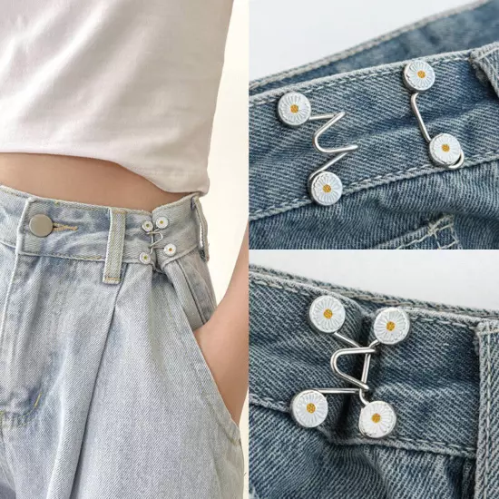 Detachable Nail-free Waist Buckle Jeans Pants Size Adjustment Button Snap Set