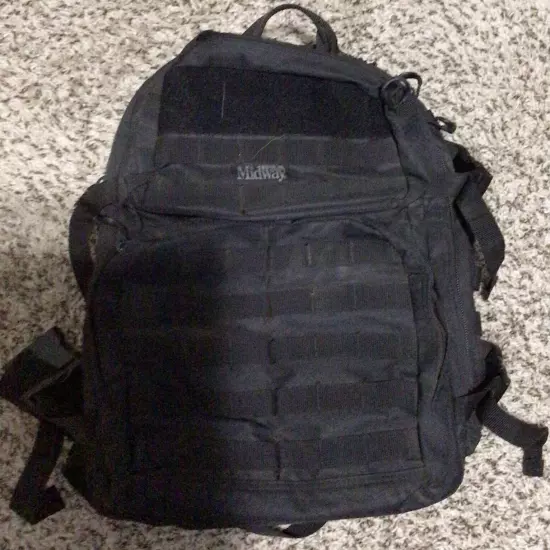 Midway USA Tactical MOLLE Day Assault Black Backpack (Used)