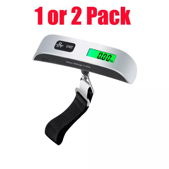 Luggage Scale 35kg 80lb Suitcase Travel Fishing Compact Weighing 1M Tape Measur