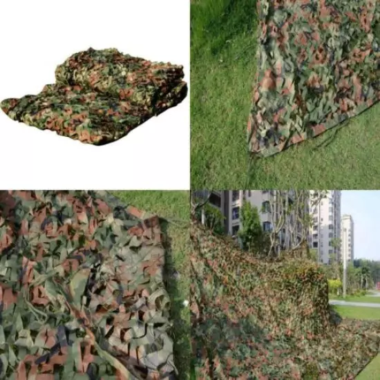 LOOGU Custom Woodland Camo Netting Camping 6.5x10ft(2Mx3M), camo 