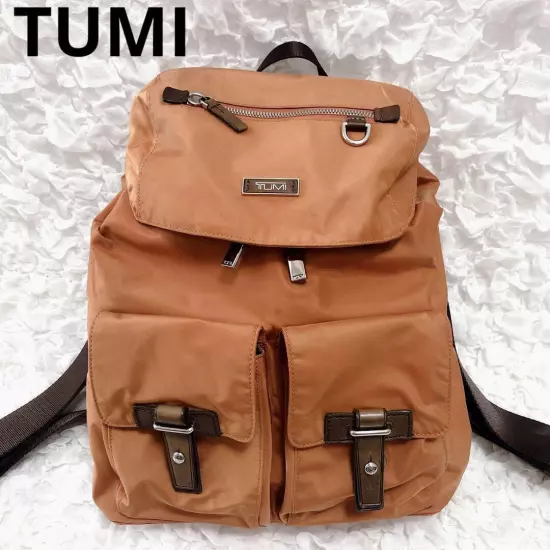 Tumi Orange Nylon Basel Rucksack Backpack