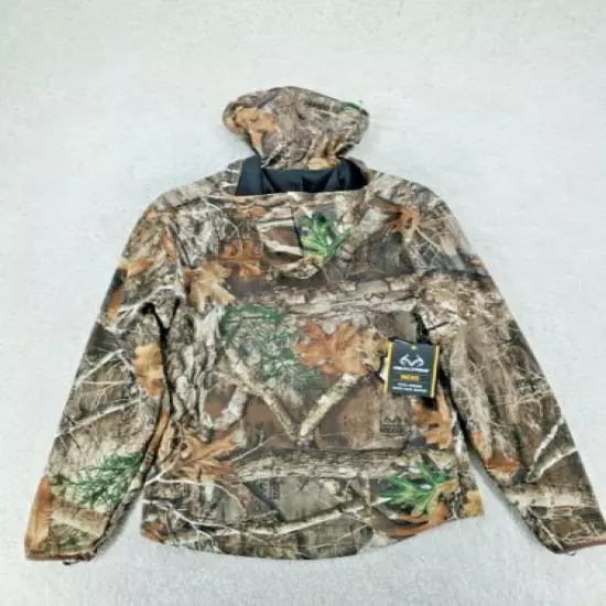 Men's REALTREE Edge Camo, Tech Hoodie w/ Built-In Face Gaiter 34/36