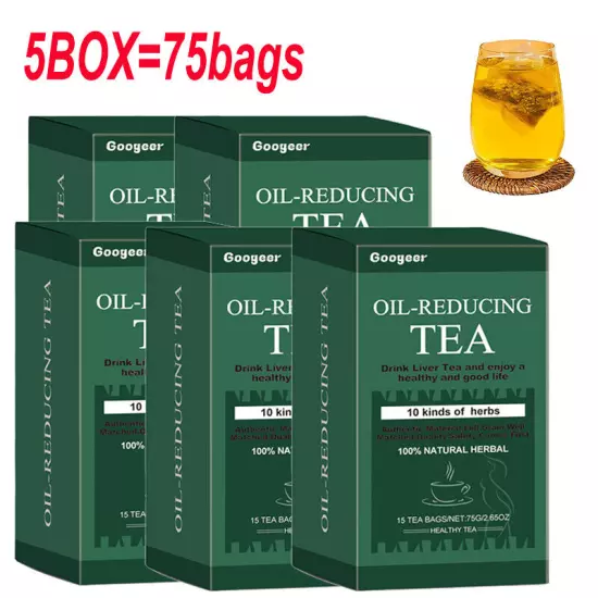 Oil-Reducing Tea-10 Herbal with Excellent Formula, Oil Cleansing Tea for Liver