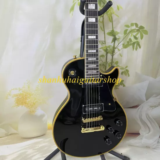 Vintage Custom 1956 Les Paul Electric Guitar Black Beauty Limited time offer