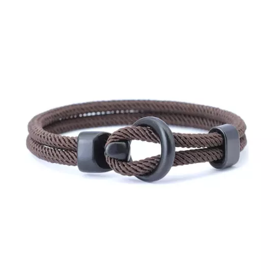 Pulsera de cuerda Náutica de doble capa para hombre accesorios de supervivencia