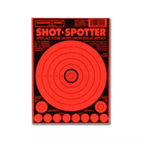 Thompson Target Shot Spotter Orange - Ultra Bright Adhesive Targets - 6"x9"